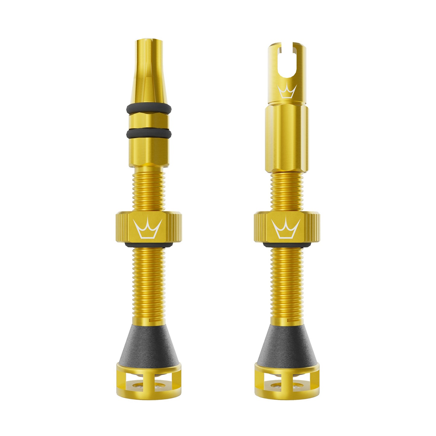 PEATY'S HOLESHOT FAST FLOW 42mm Tubeless Valves (x2) Gold