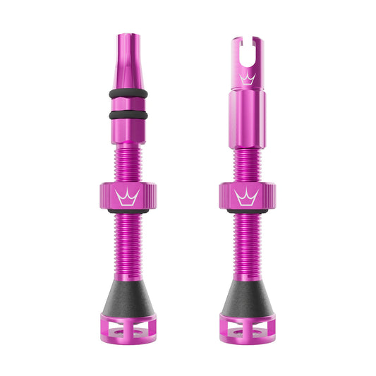 PEATY'S HOLESHOT FAST FLOW 60mm Tubeless Valves (x2) Pink