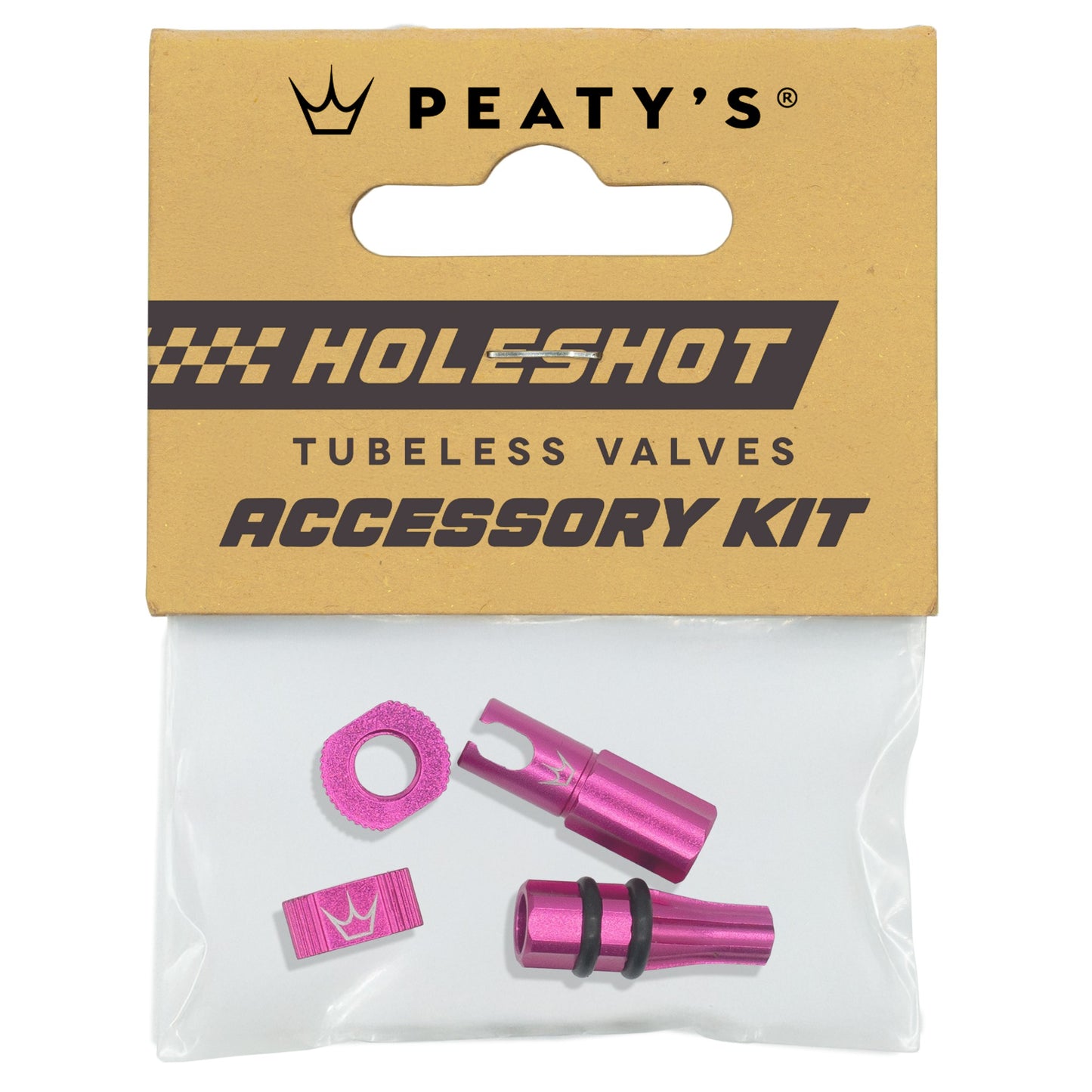 PEATY'S HOLESHOT FAST FLOW Sats med ventilhattar och nipplar Rosa