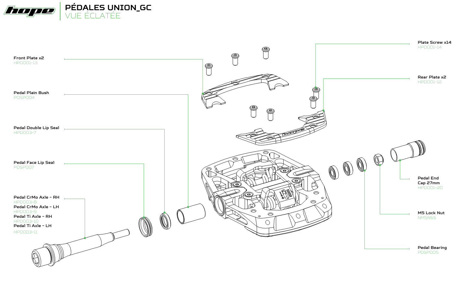 hope union gravity pedals HOPE UNION GRAVITY Silver pedals – Probikeshop