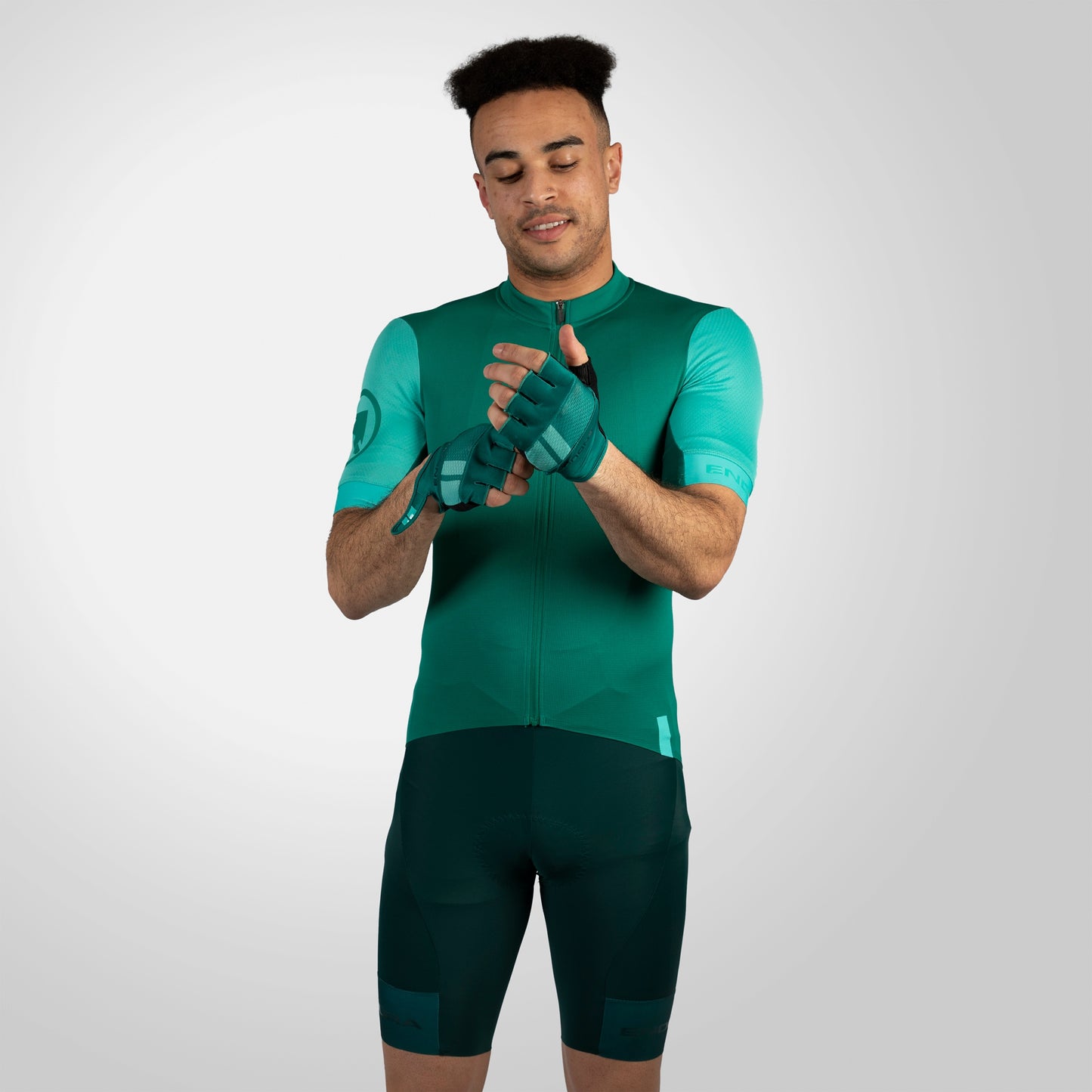 ENDURA FS260 Kortärmad Jersey Grön/Turkos
