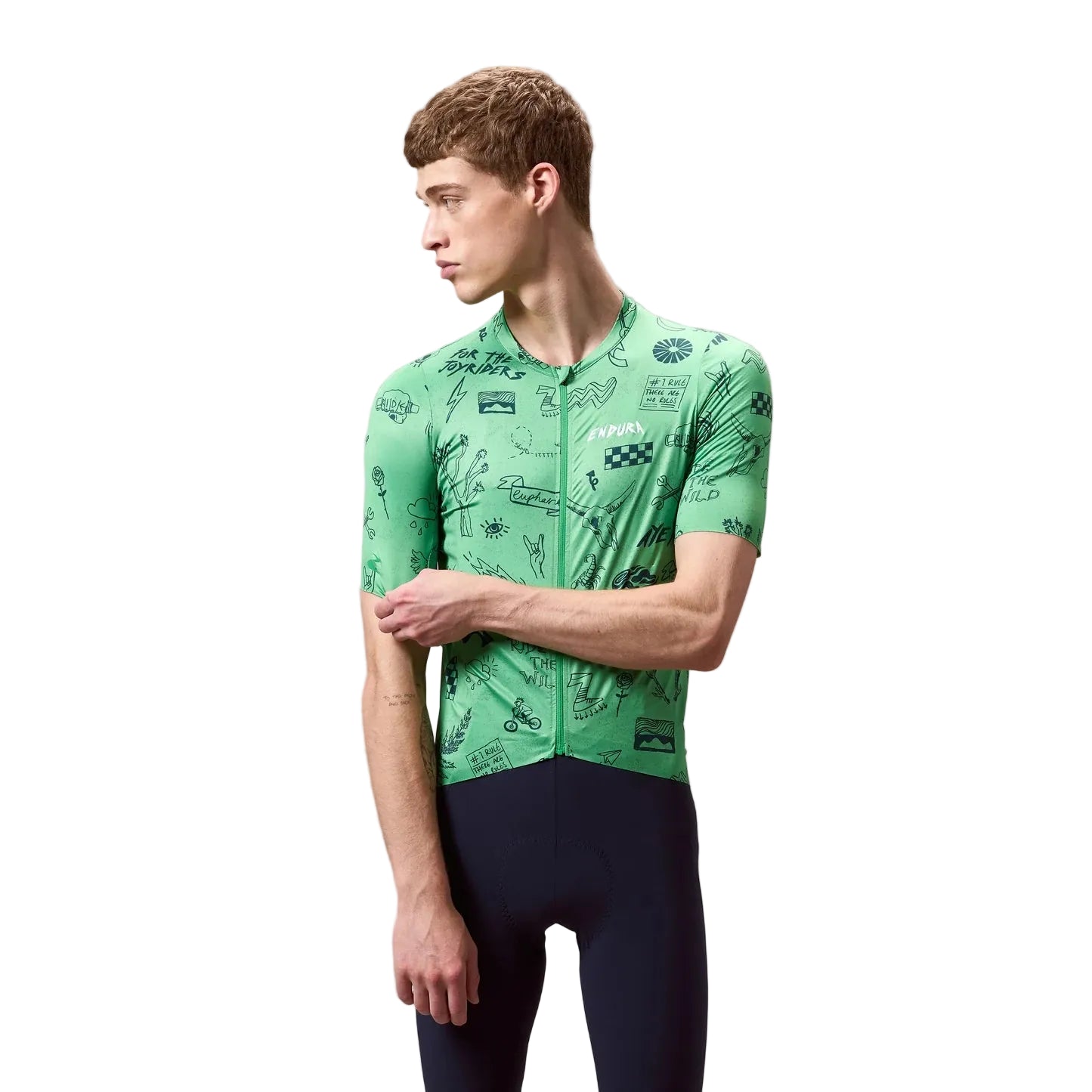 ENDURA PRO SL PRINT Kortärmad Jersey Grön