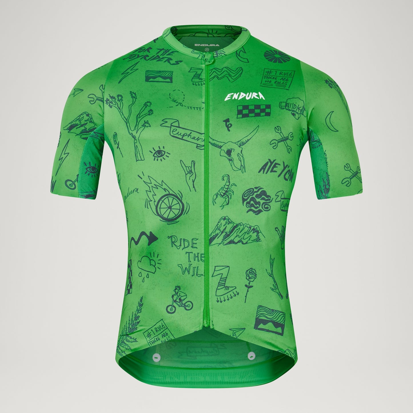 ENDURA PRO SL PRINT Kortärmad Jersey Grön