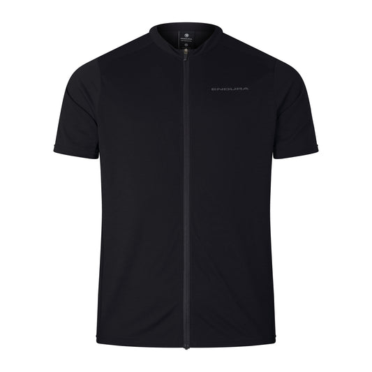 ENDURA LOOP ZIPPED Short Sleeve Jersey Black