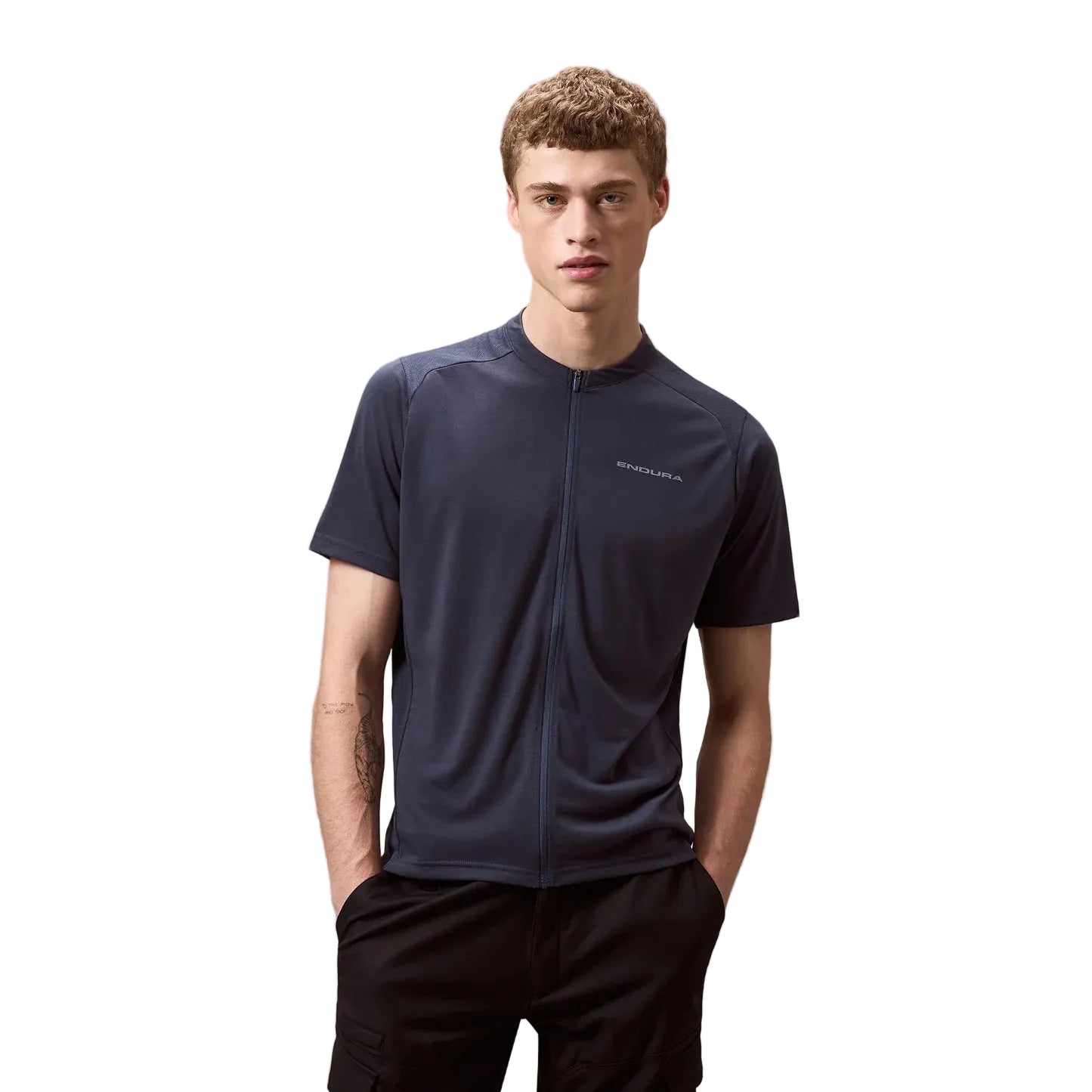 ENDURA LOOP ZIPPED Kortärmad Carbon Jersey Grå
