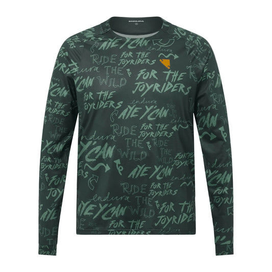 ENDURA SINGLETRACK PRINT Long Sleeve Carbon Grey Headband