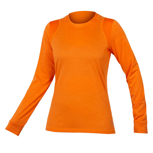 ENDURA SINGLETRACK II Women's Long Sleeve Jersey Orange