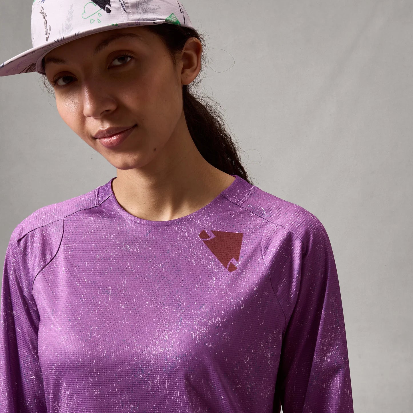 ENDURA SINGLETRACK PRINT ENP Långärmad Jersey Lila för damer