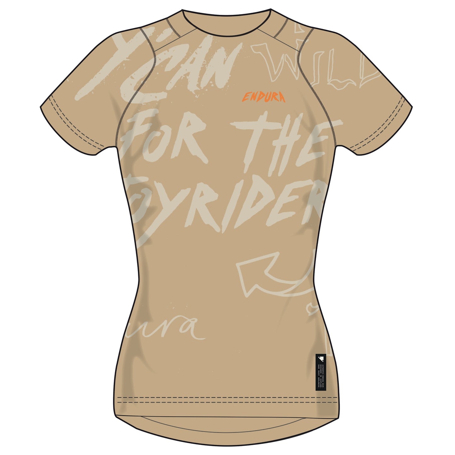 ENDURA SINGLETRACK PRINT Kortärmad Jersey Sand för damer