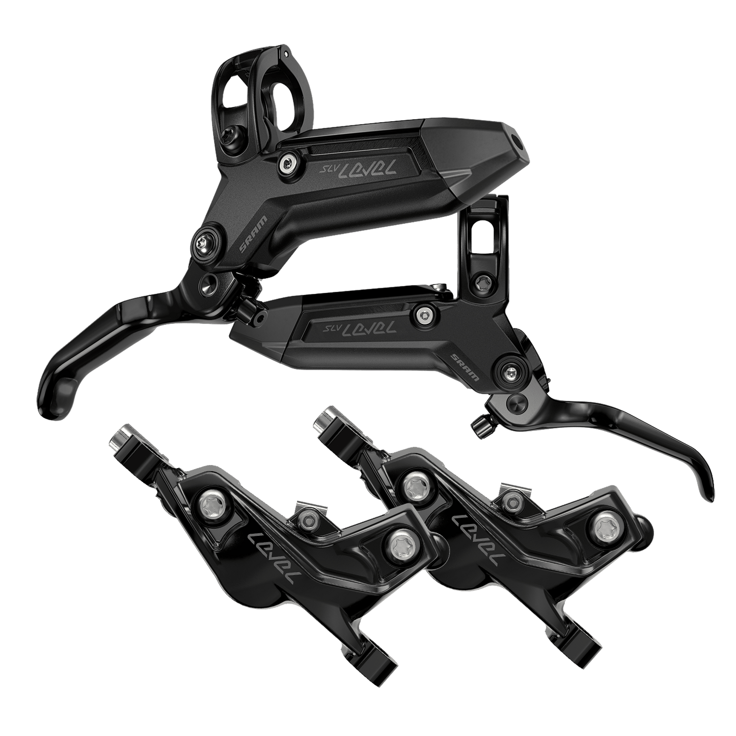 Pair of SRAM LEVEL T Brakes, Black (Replica)