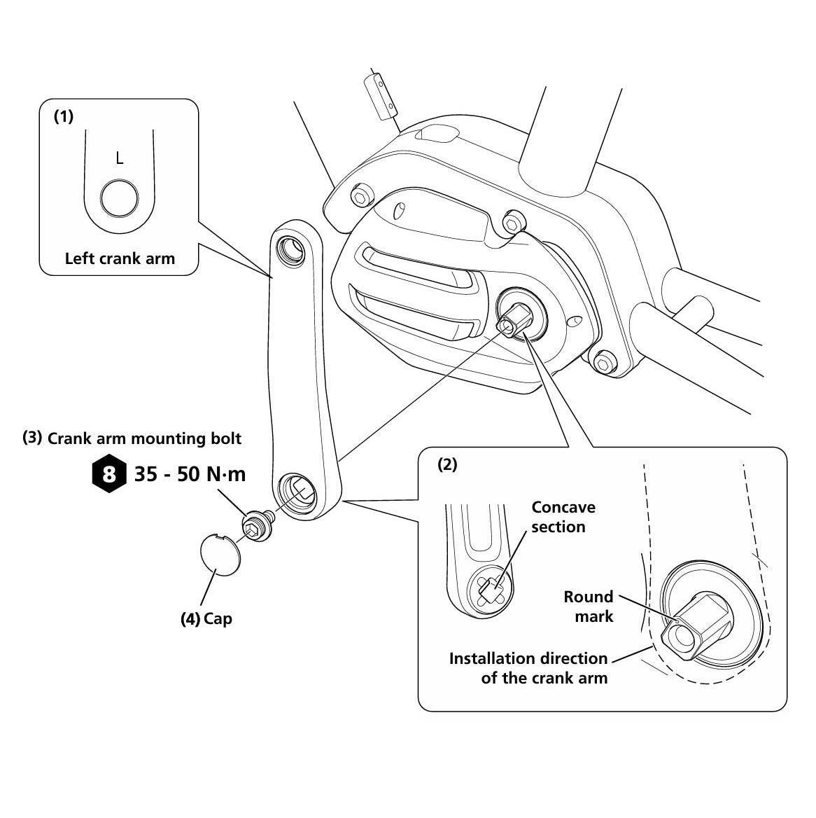 SHIMANO FC-E5000 Silver vevstakar
