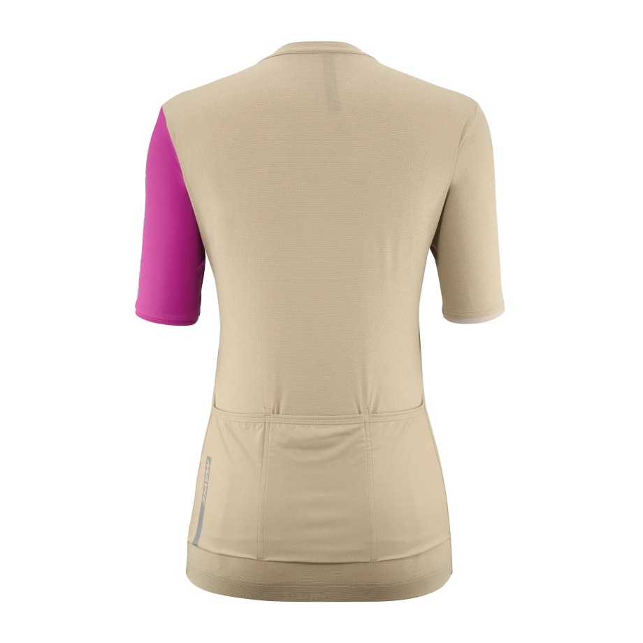 MAVIC ESSENTIAL Kortärmad Jersey Beige/Fuschia, dam