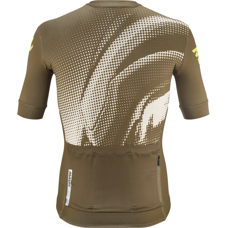 MAVIC AKSIUM GRAPHIC Short Sleeve Jersey Beige/Brown
