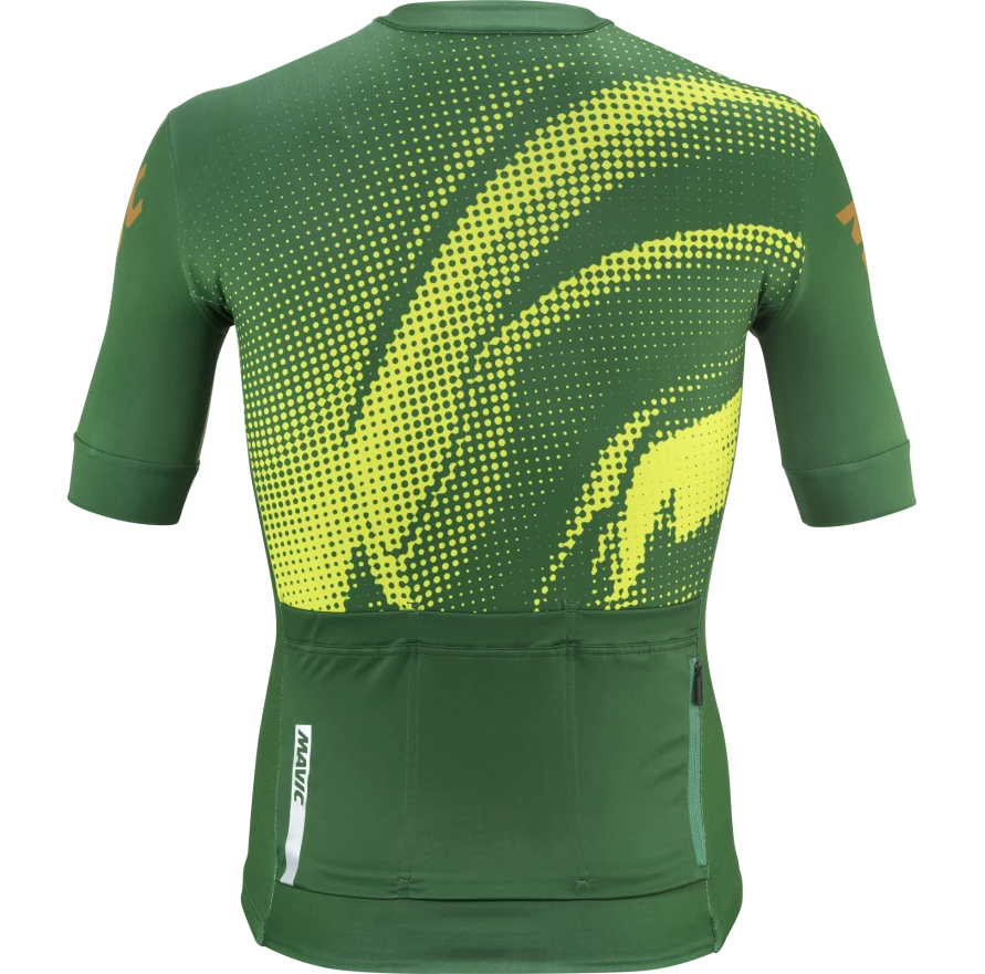MAVIC AKSIUM GRAPHIC Kortärmad Jersey Grön/Gul