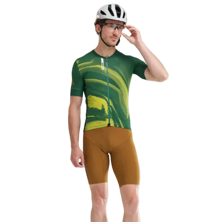 MAVIC AKSIUM GRAPHIC Kortärmad Jersey Grön/Gul