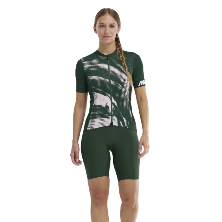 MAVIC AKSIUM GRAPHIC Kortärmad Jersey Khaki/Rose, dam