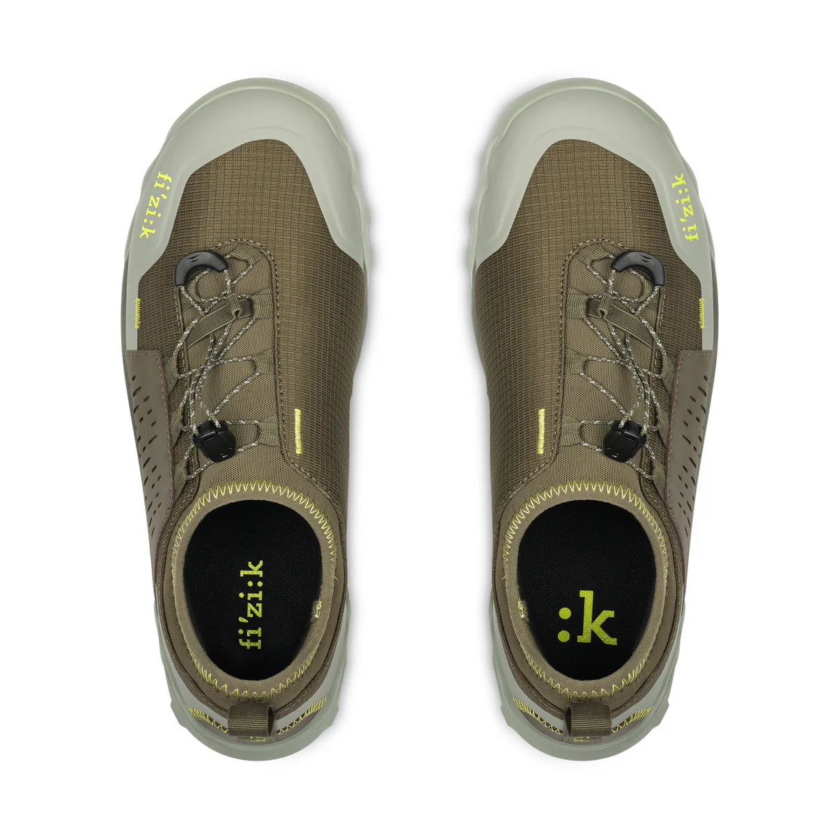 FIZIK TERRA ERGOLACE 2 FLAT Mountain Bike Shoes, Brown/Green