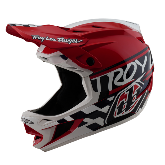 Troy Lee Design D4 POLYACRYLITE FIFTY 50 MTB-hjälm Vit/Röd