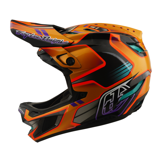 TROY LEE DESIGNS D4 CARBON MIPS Crest Gold MTB-hjälm