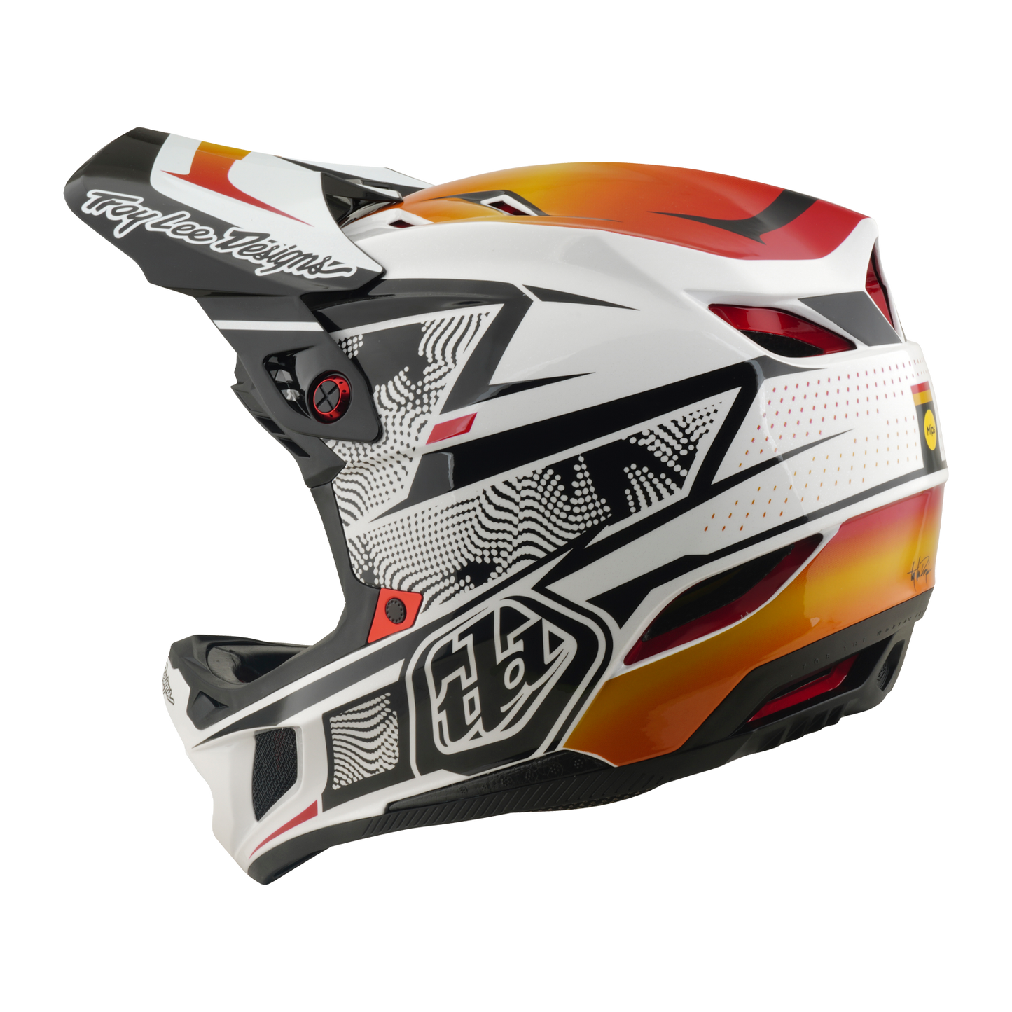 TROY LEE DESIGNS D4 COMPOSITE MIPS LINED UP MTB-hjälm Vit