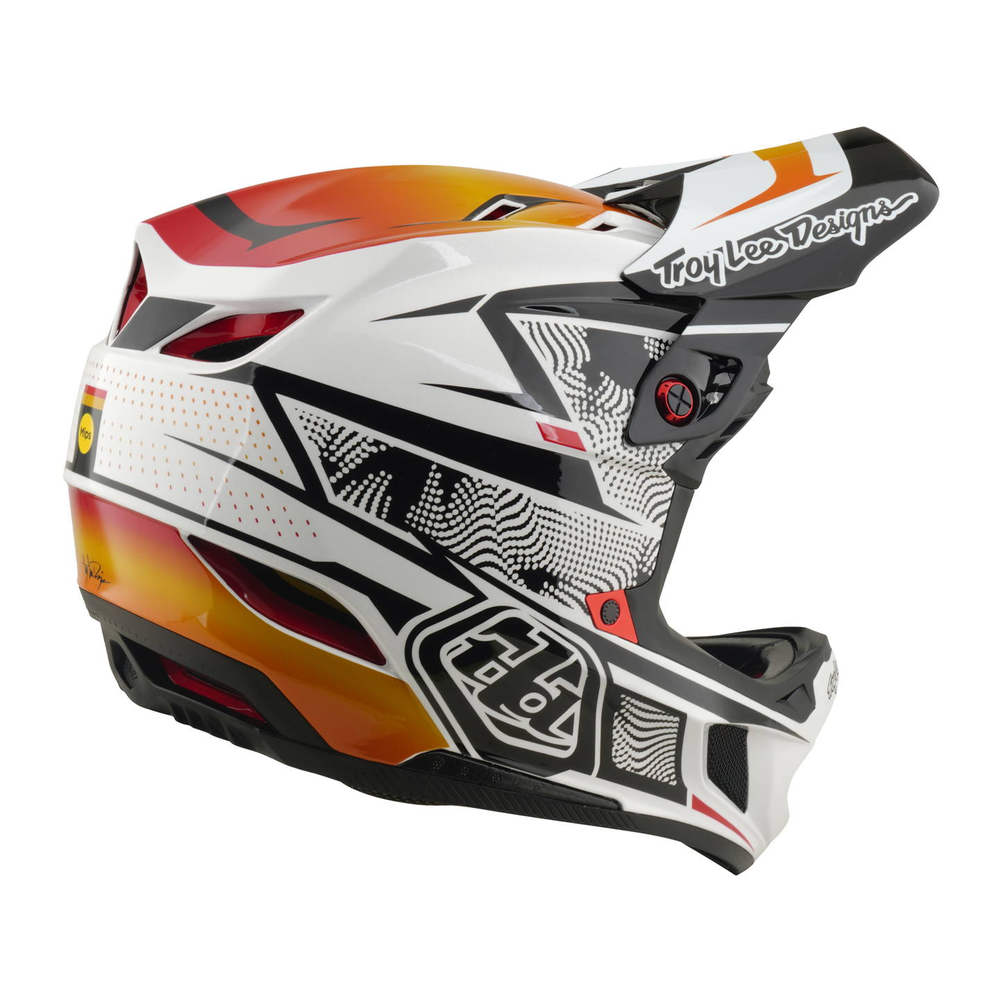 TROY LEE DESIGNS D4 COMPOSITE MIPS LINED UP MTB-hjälm Vit