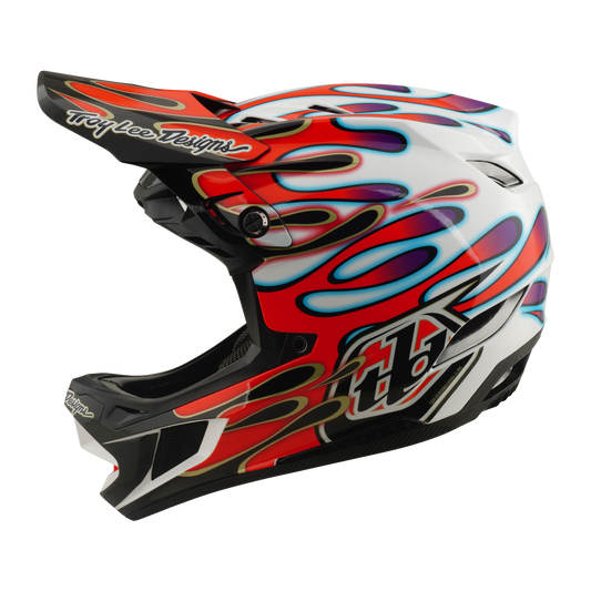 TROY LEE DESIGNS D4 COMPOSITE MIPS OVERSPRAY MTB-hjälm Vit/Röd