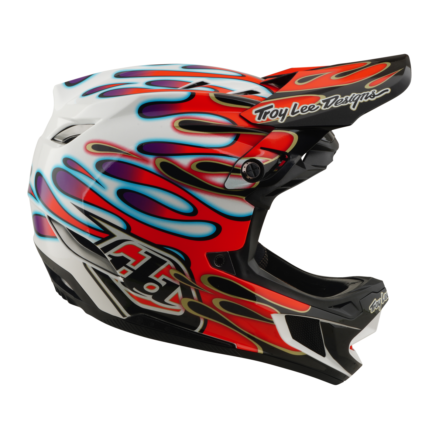 MTB Helmet TROY LEE DESIGNS D4 COMPOSITE MIPS OVERSPRAY White/Red