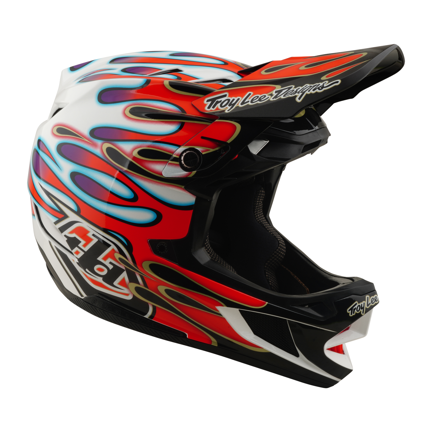 MTB Helmet TROY LEE DESIGNS D4 COMPOSITE MIPS OVERSPRAY White/Red