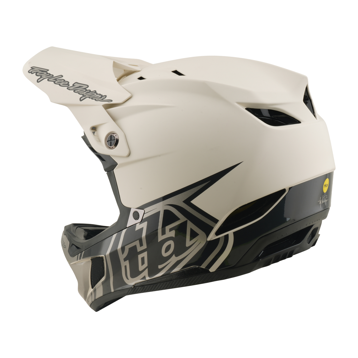 TROY LEE DESIGNS D4 COMPOSITE MIPS STEALTH PUMICE MTB-hjälm Vit