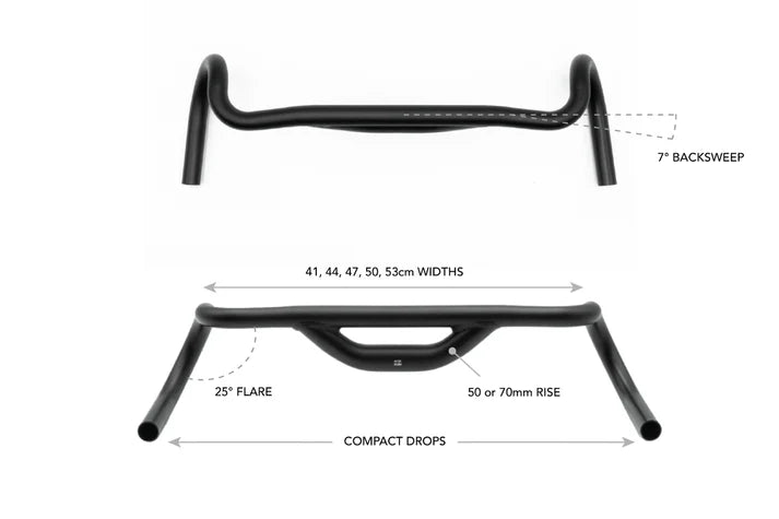 REDSHIFT Gravel-styre Top Shelf 25° Flare Rise 70 mm