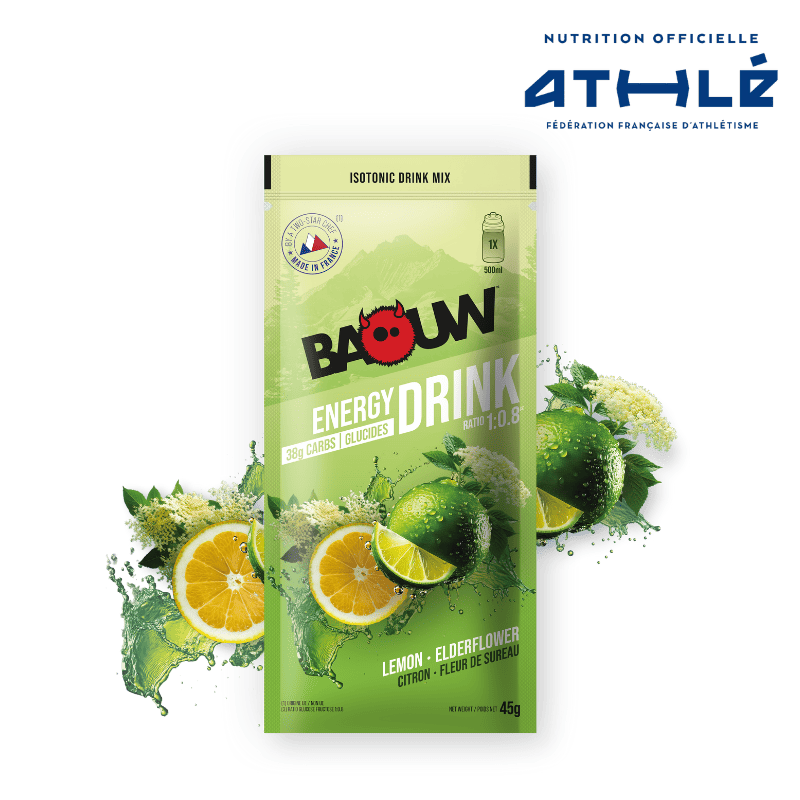 BAOUW ISOTONIC Energidryck (45g) Limefrukt/Elderblomma