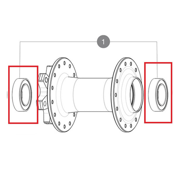 KIT BEARINGS MAVIC 18X30X7 + CORRUGATED WASHER + CLIP