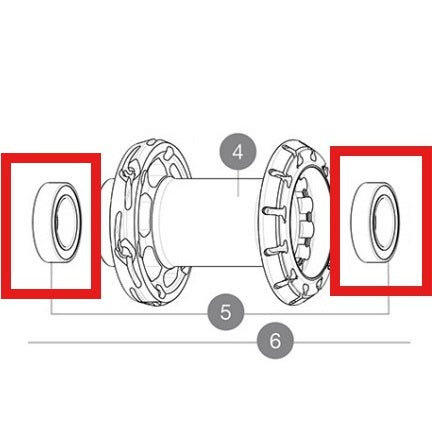 KIT 2 MAVIC ID360 17X28X7 LAGER + 110N KORRUGERAD BRICKA + KLÄMMA I ROSTFRITT STÅL