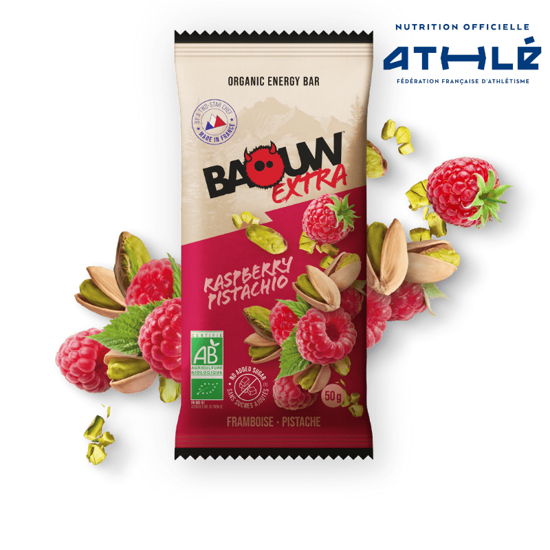 BAOUW ORGANIC EXTRA Raspberry-Pistachio Energy Bar (50 g)
