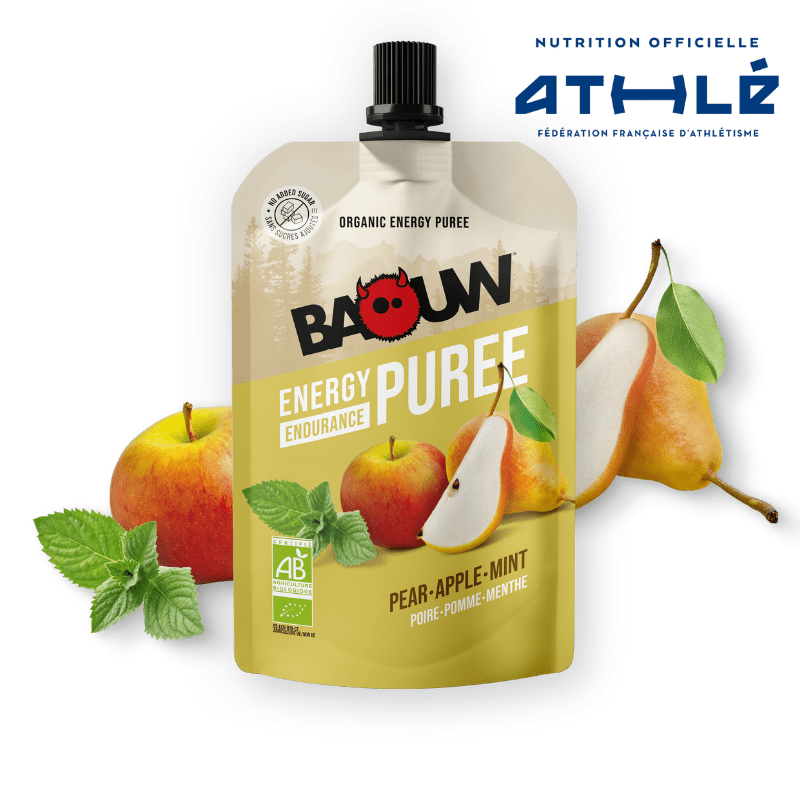 BAOUW Organic Recipe Fruit Energy Puree Pear/Apple/Mint (90g)