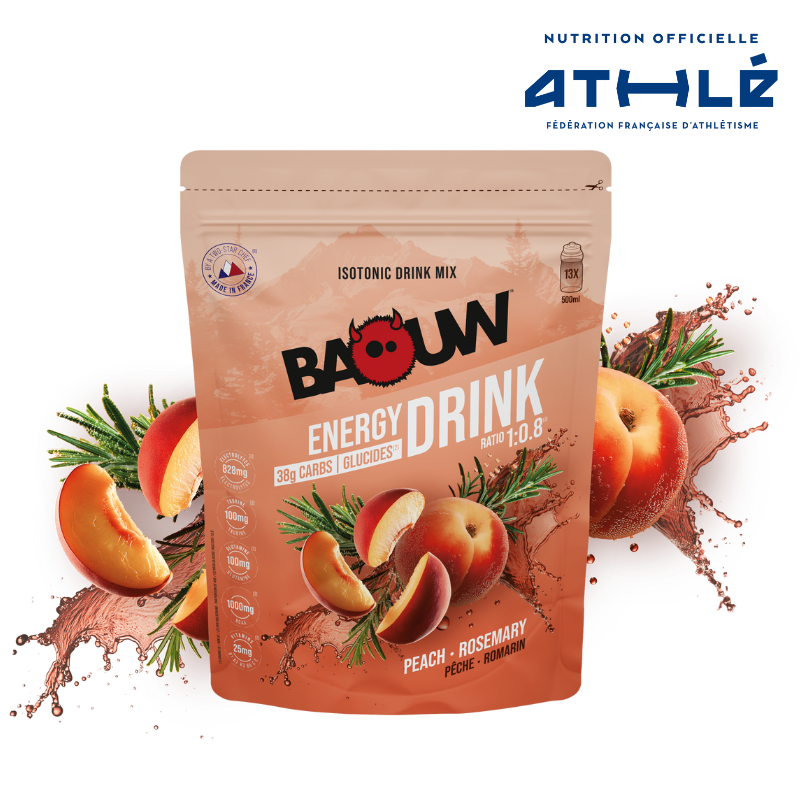 BAOUW ISOTONIC Energidryck (585g) Persika Rosmarin