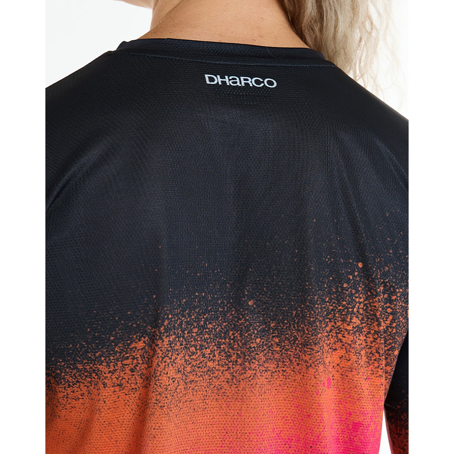 Damtröja DHARCO RACE BLACK SNAKE med lång ärm Svart/Orange