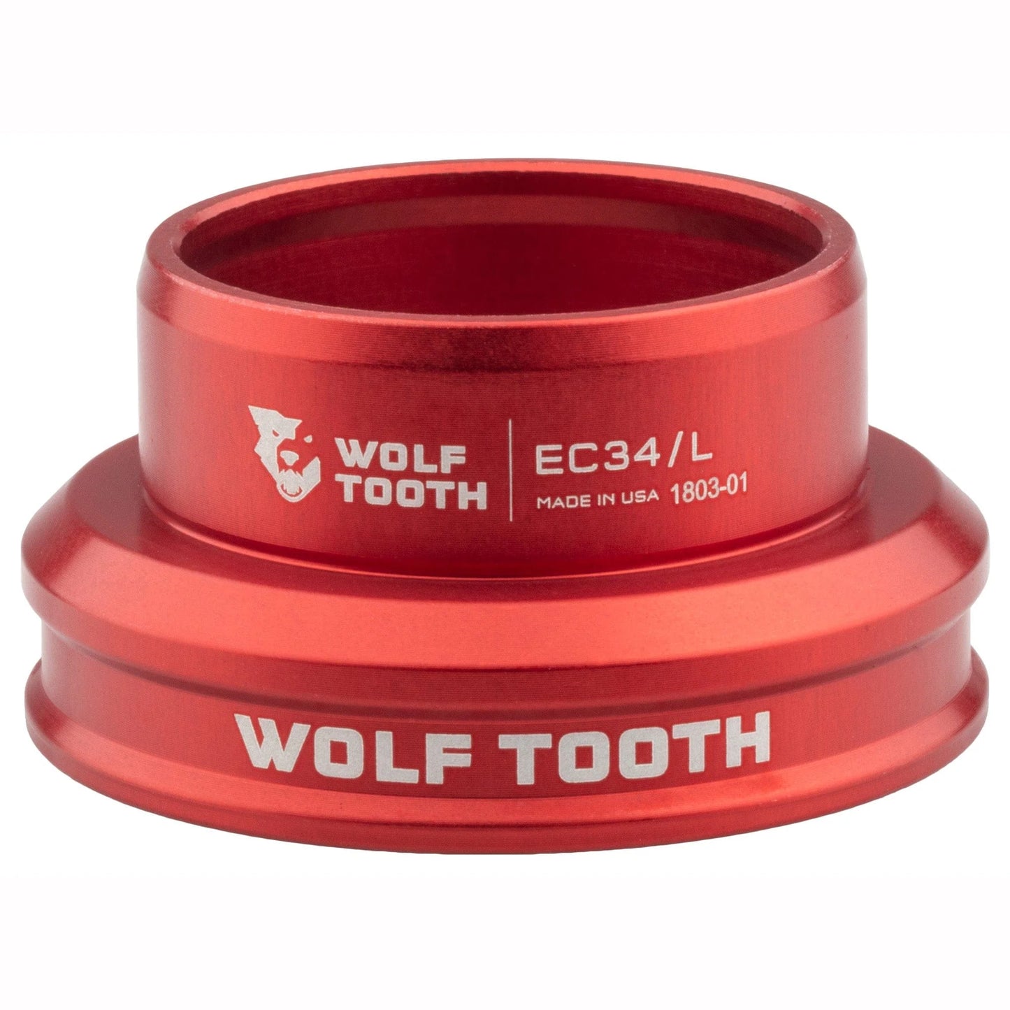 Låg kåpa för WOLF TOOTH PREMIUM 1"1/8 EC34-styrlager (extern) – röd