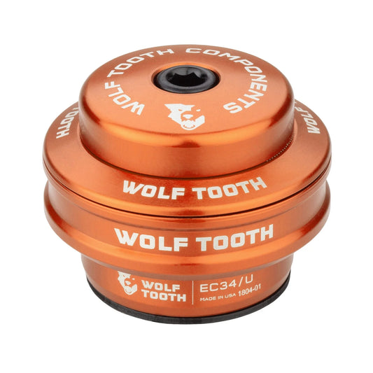 Hög kåpa för WOLF TOOTH PREMIUM 1"1/8 EC34 Stack 16 mm Orange, extern styrsats