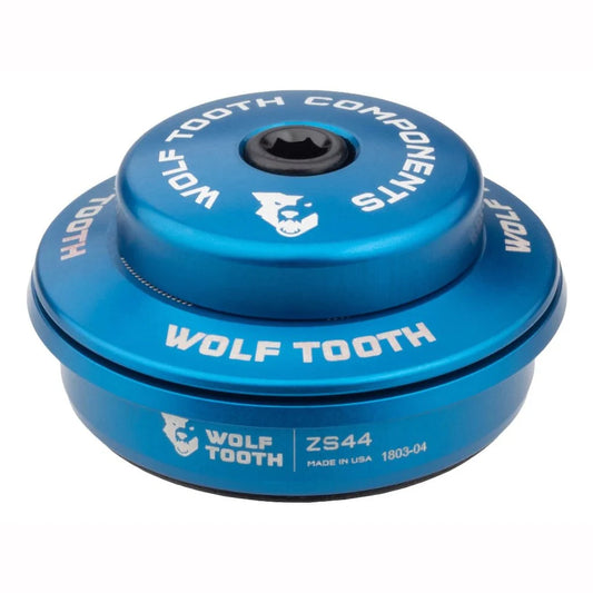 Hög kåpa för halvintegrerat styrlager WOLF TOOTH PREMIUM 1"1/8 ZS44 Stack 6 mm Blå