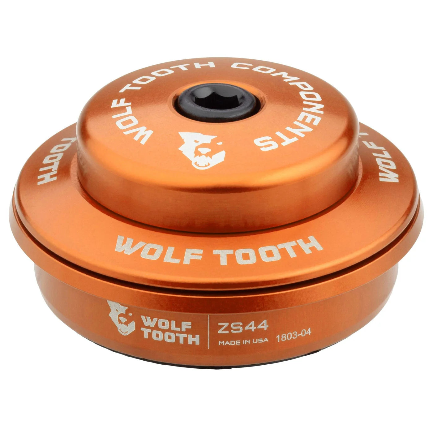 Hög kåpa för halvintegrerat styrlager WOLF TOOTH PREMIUM 1"1/8 ZS44 Stack 6 mm Orange