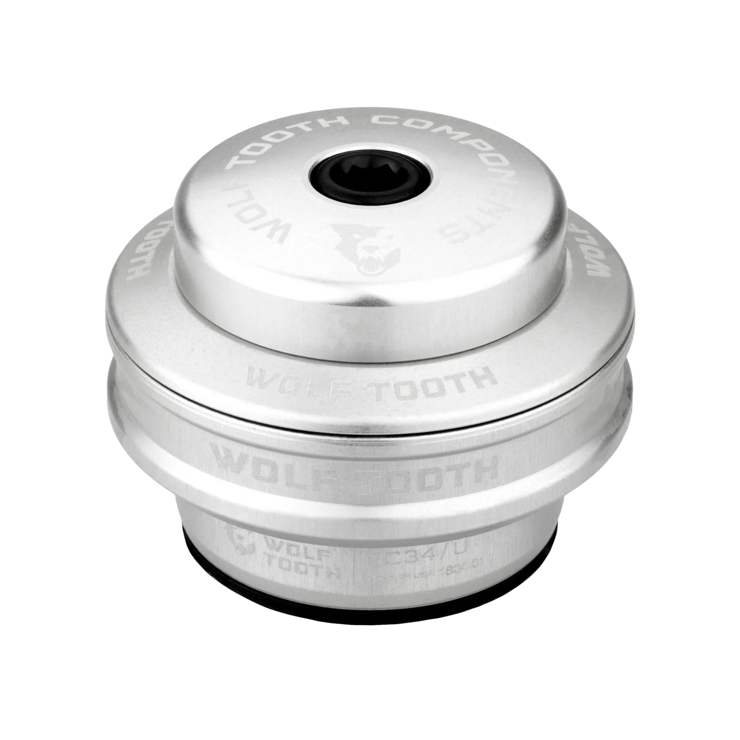 Hög kåpa för WOLF TOOTH PREMIUM 1"1/8 EC34 Stack 16 mm silver, extern styrsats