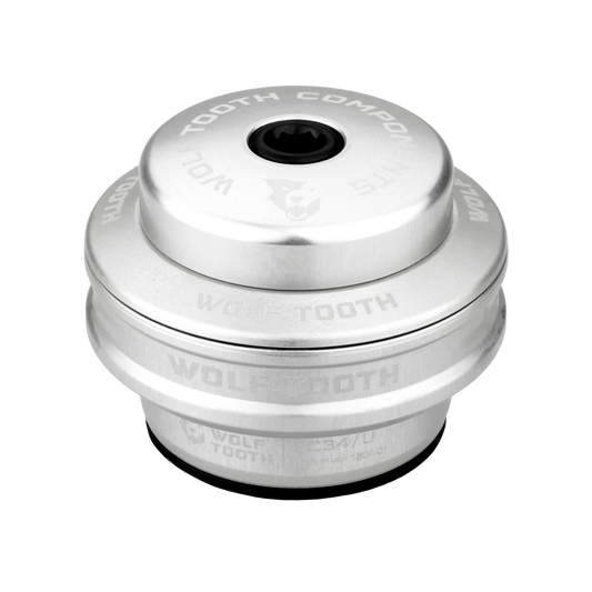 Hög kåpa för WOLF TOOTH PREMIUM 1"1/8 EC34 Stack 16 mm silver, extern styrsats
