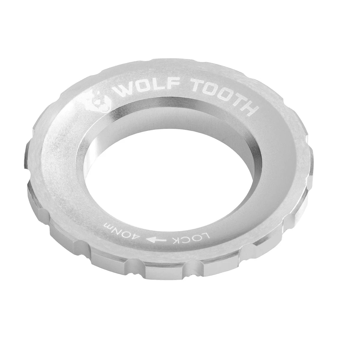 WOLF TOOTH Centerlock-mutter (utvändig), silver