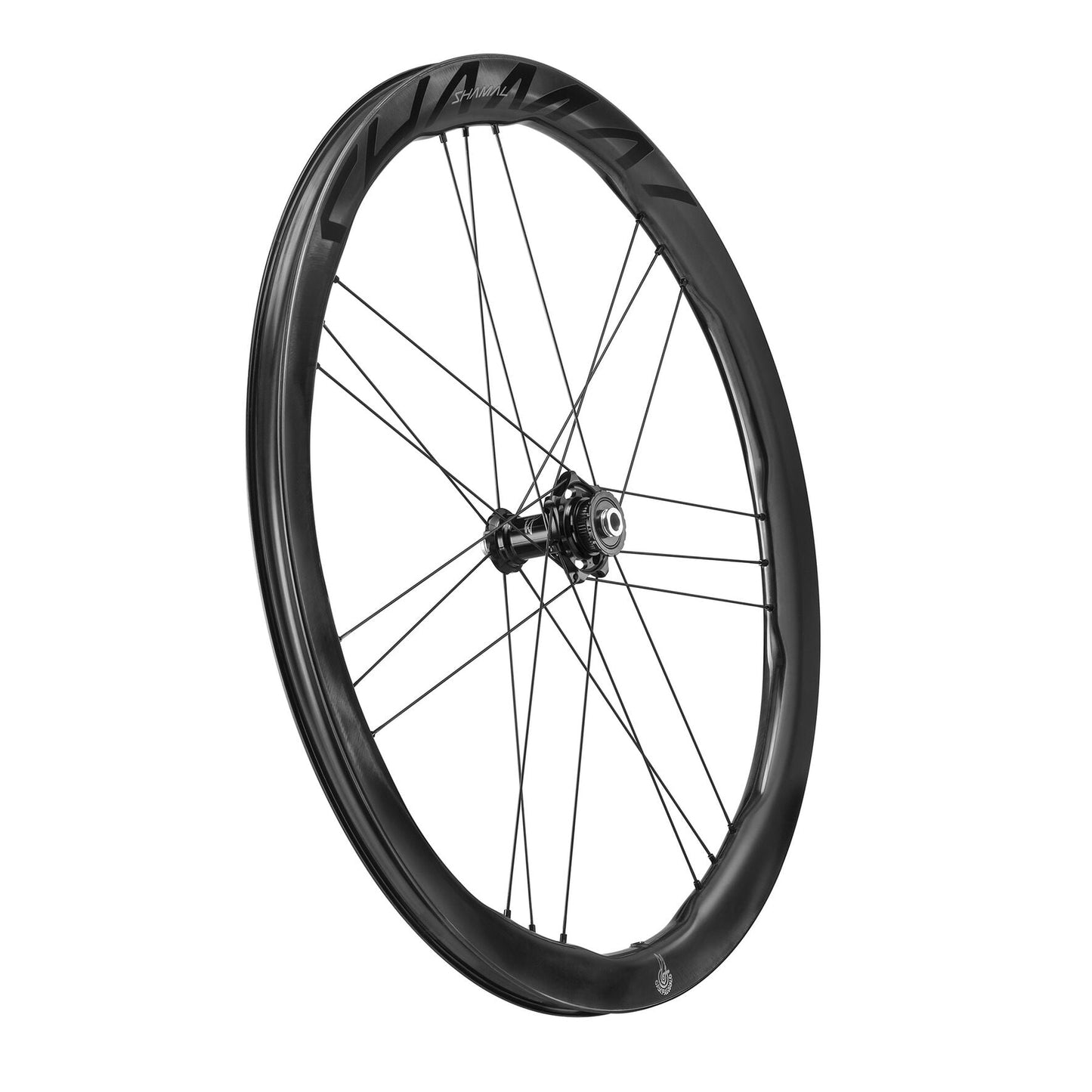 Ett par CAMPAGNOLO SHAMAL DUAL PROFILE CARBON C23-hjul, Tubeless Ready (Center Lock)