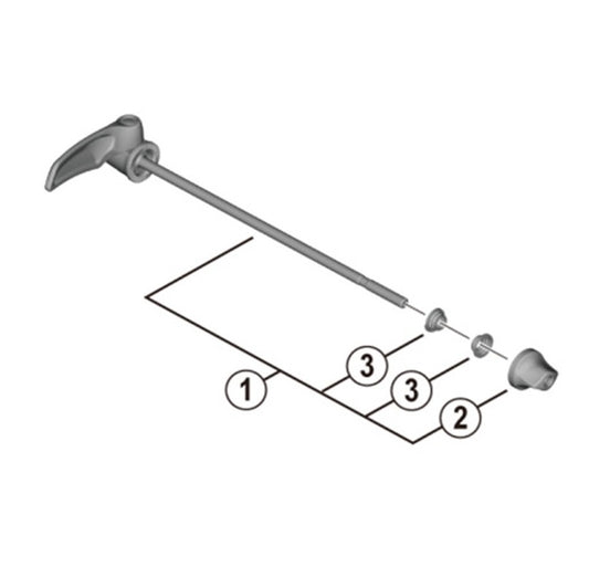 SHIMANO bakhjulslås 163 mm WH-R9200-C50