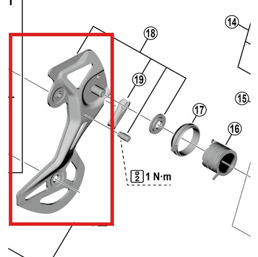 SHIMANO GS RD-M8100RX822 External Rear Derailleur Cage