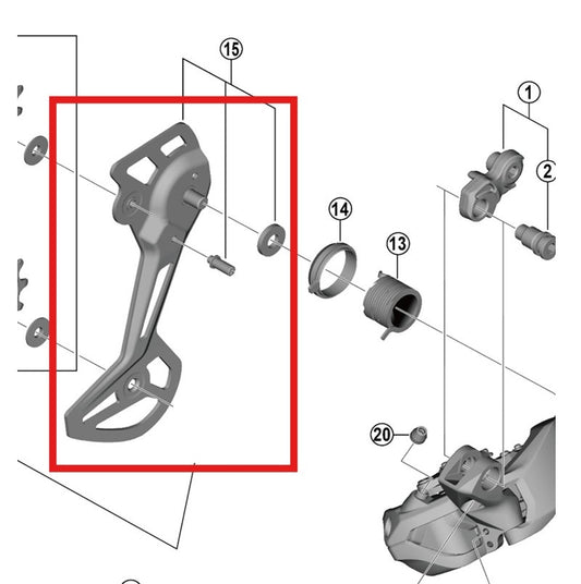 SGS SHIMANO RD-M8150-11/12 Extern bur för bakväxel