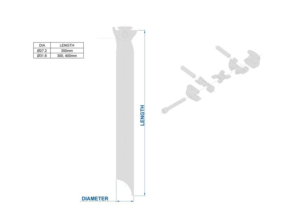 Sadelstolpe RITCHEY WCS ONE-BOLT Rak
