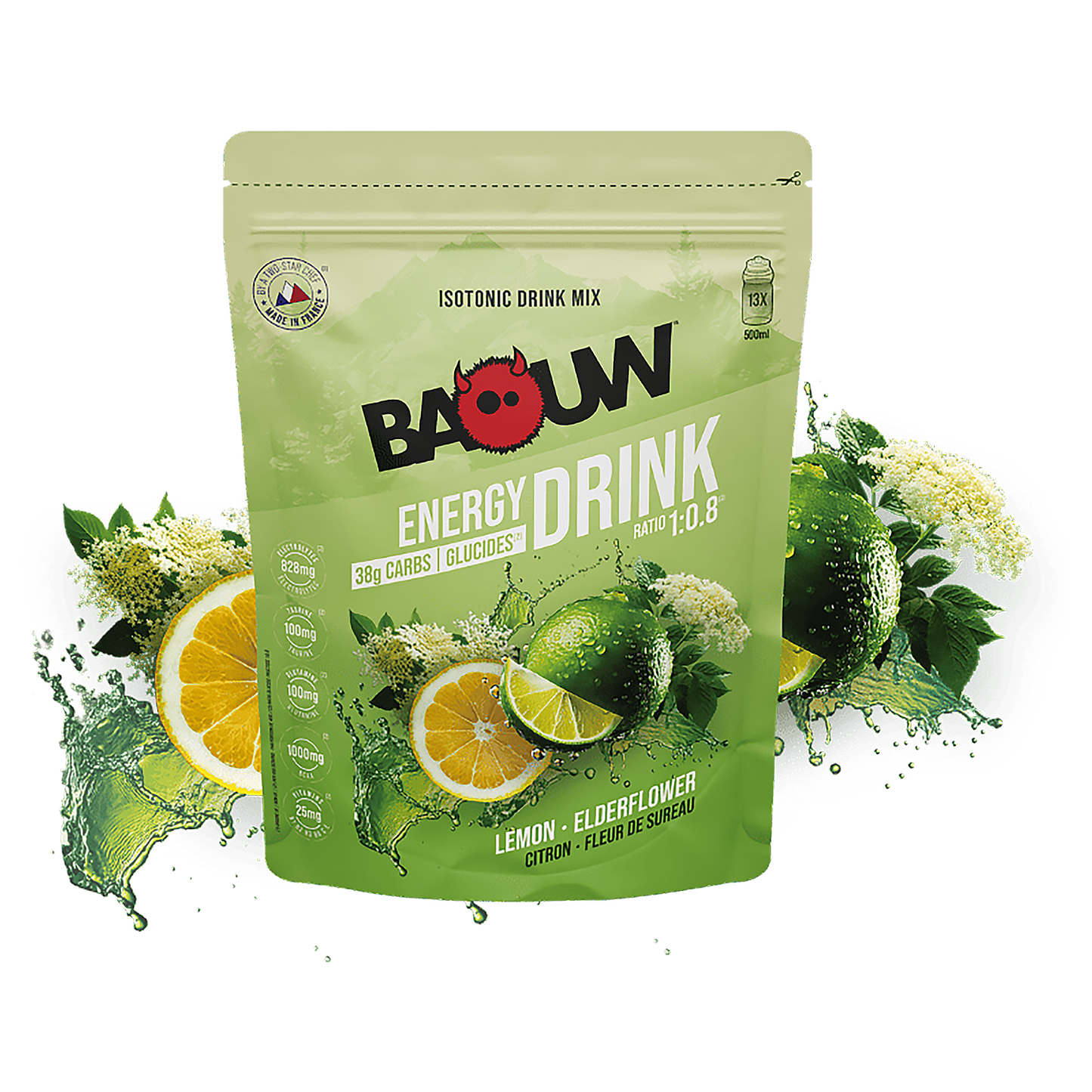 BAOUW ISOTONIC Energidryck (585g) Citron Fläderblomma